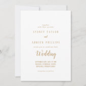 Eenvoudige minimalist|Gouden foto informele bruilo Kaart (Voorkant)