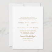 Eenvoudige minimalist|Gouden foto Traditionele bru Kaart (Voorkant)