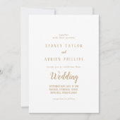 Eenvoudige minimalist|Gouden informele bruiloft Kaart (Voorkant)