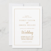 Eenvoudige minimalist|Gouden informele Lijst bruil Kaart (Voorkant)