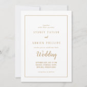 Eenvoudige minimalist|Gouden informele PhotoFrame  Kaart (Voorkant)