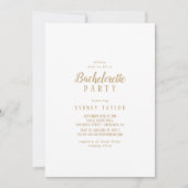 Eenvoudige minimalist|Gouden vrijgezellenfeest Kaart (Voorkant)