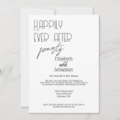 Eenvoudige minimalist na huwelijksfeest kaart (Voorkant)