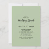 Eenvoudige minimalist|Sage bruiloft brunch Kaart (Voorkant)