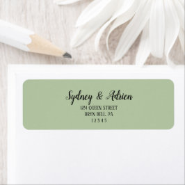 Eenvoudige minimalist|Sage Invite Return-adres Etiket