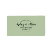 Eenvoudige minimalist|Sage RSVP-adreslabel Etiket (Voorkant)