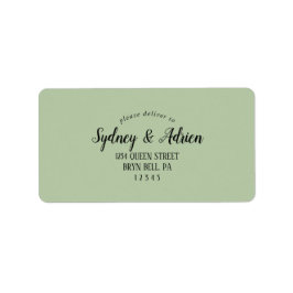 Eenvoudige minimalist|Sage RSVP-adreslabel Etiket