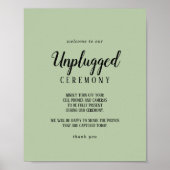 Eenvoudige minimalist|Sage Unplugged Ceremony Poster (Voorkant)