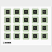 Eenvoudige minimalist|Sage Wedding Envelope Seals Vierkante Sticker (Vel)