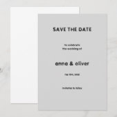 Eenvoudige minimalist Save the Date Wedding Invita Kaart (Voorkant / Achterkant)