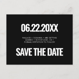 Eenvoudige minimalist Sla de datum op Briefkaart