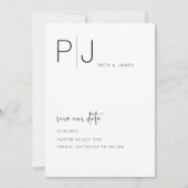 Eenvoudige minimalist Sla de uitnodiging voor datu (Voorkant)