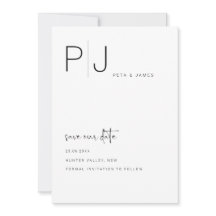 Eenvoudige minimalist Sla de uitnodiging voor datu