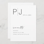 Eenvoudige minimalist Sla de uitnodiging voor datu (Voorkant / Achterkant)