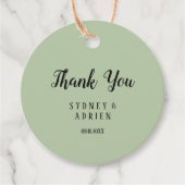 Eenvoudige minimalist|Wijze bruiloft Bedankt Bedankjes Labels (Voorkant)