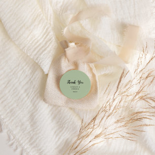 Eenvoudige minimalist Wijze bruiloft Bedankt Bedankjes Labels