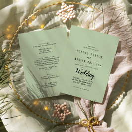 Eenvoudige minimalist|Wijze voor- en achterbruilof Kaart