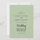 Eenvoudige minimalist|Wijze voor- en achterbruilof Kaart (Voorkant)