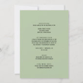 Eenvoudige minimalist|Wijze voor- en achterbruilof Kaart (Achterkant)