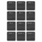 Eenvoudige minimalistische 2025 Kalender Maandelij Sticker (Voorkant)