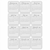 Eenvoudige minimalistische 2025 Kalender Maandelij Sticker (Voorkant)