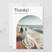 Eenvoudige minimalistische 2 Arch foto's Dank u ka Kaart (Voorkant)