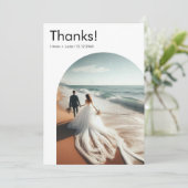 Eenvoudige minimalistische 2 Arch foto's Dank u ka Kaart (Staand voorkant)