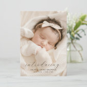 Eenvoudige minimalistische 2 foto geboorte aankond aankondiging (Staand voorkant)