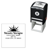 Eenvoudige minimalistische #35 Sunrise Naam Retour Zelfinktende Stempel (In situ)