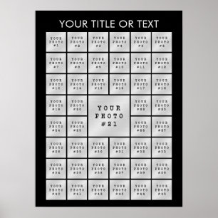 Eenvoudige Minimalistische 45 Foto Collage Persoon Poster