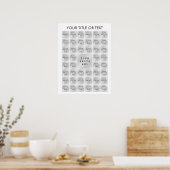 Eenvoudige Minimalistische 45 Foto Collage Persoon Poster (Keuken)