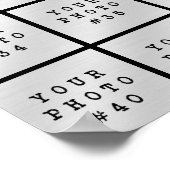 Eenvoudige Minimalistische 45 Foto Collage Zwart Poster (Hoek)