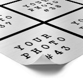 Eenvoudige Minimalistische 48 Foto Collage Zwart Poster (Hoek)