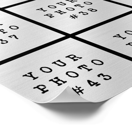 Eenvoudige Minimalistische 48 Foto Collage Zwart Poster (Hoek)