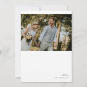 Eenvoudige minimalistische 4 foto bruiloft bedankkaart (Achterkant)