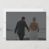 Eenvoudige minimalistische 4 foto collage zwart br bedankkaart (Achterkant)