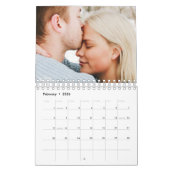 Eenvoudige, minimalistische aangepaste 2022 Blush  Kalender (Feb 2026)