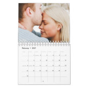 Eenvoudige, minimalistische, aangepaste 2022-pagin kalender (Feb 2027)