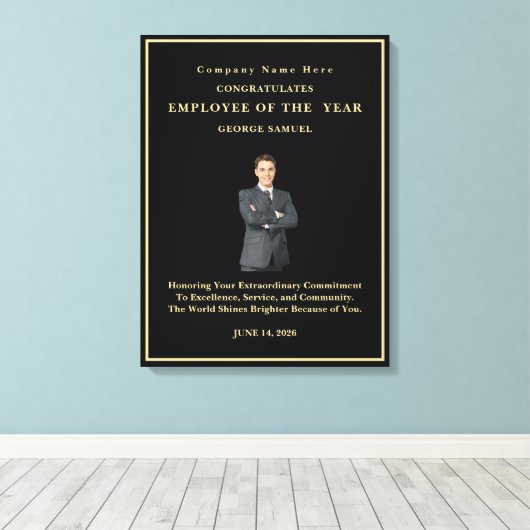 Eenvoudige minimalistische aangepaste Afbeelding z Canvas Afdruk (Insitu (Houten vloer))