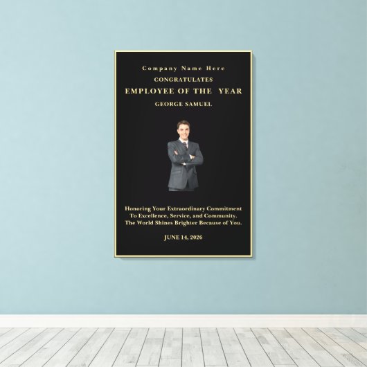 Eenvoudige minimalistische aangepaste Afbeelding z Canvas Afdruk (Insitu (Houten vloer))