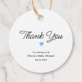 Eenvoudige minimalistische aangepaste Baby shower Bedankjes Labels (Voorkant)