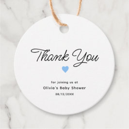 Eenvoudige minimalistische aangepaste Baby shower Bedankjes Labels