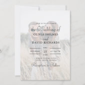 Eenvoudige minimalistische aangepaste foto bruilof kaart (Voorkant)