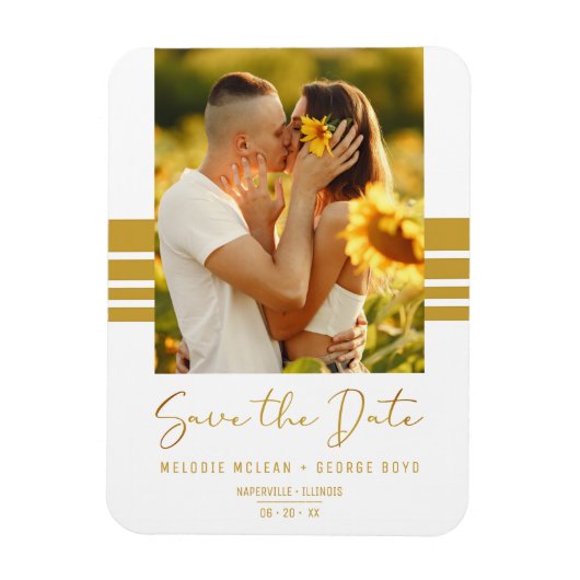 Eenvoudige, minimalistische aangepaste foto, nieuw magneet (Verticaal)