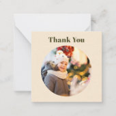 Eenvoudige minimalistische aangepaste kerstfoto Da Notitiekaartje (Voorkant)