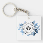 Eenvoudige minimalistische aangepaste Logo acryl S Sleutelhanger (Voorkant)