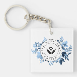 Eenvoudige minimalistische aangepaste Logo acryl S Sleutelhanger