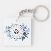 Eenvoudige minimalistische aangepaste Logo acryl S Sleutelhanger (Achterkant)