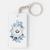 Eenvoudige minimalistische aangepaste Logo acryl S Sleutelhanger (achterkant)