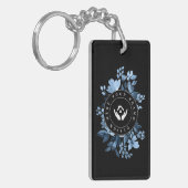 Eenvoudige minimalistische aangepaste Logo acryl S Sleutelhanger (Voorkant Links)